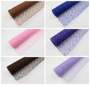 5Yard*50cm DIY Flower Wrapping Packing Crepe Papers Mesh Handmade Materials net Jacquard Flowers Gift Decoration 100pcs AAA1591