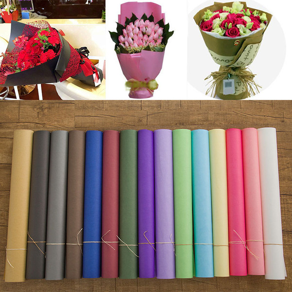 Flower Packaging Paper Kraft Papers Gift Bouquet Wrapper Of Florist Supplies Packaging Paper Flowers Wrapping Paper 60*60cm WX-H17