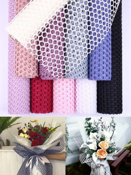 5 Yards Flower Packaging Paper For Birthday Party Round Heart Gauze Wrinkle Resistant Christmas Floral Gift Wrapping Paper