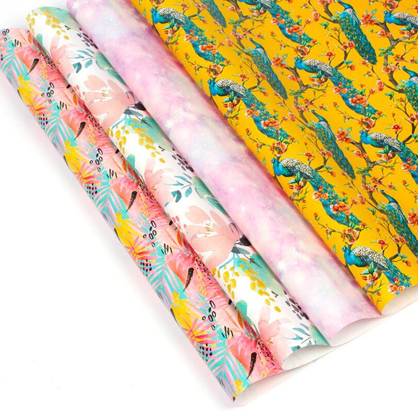 50*70 cm Gift Wrapping Paper Designer Cartoon 4 Color Gift Wrapping Paper DIY Creative Packaging Paper