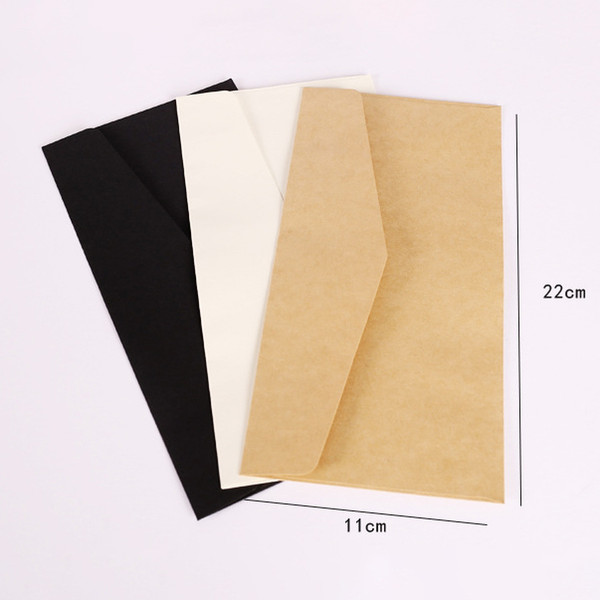 22*11cm Brief Design Kraft Paper Envelope Postcard Invitation Letter Stationery Paper Bag Air Mail for Greeting