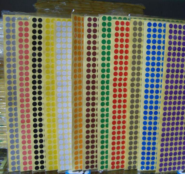 Wholesale 6mm small color students label round sticker,mini color dot stickers Used in stationery,packaging,labeling etc