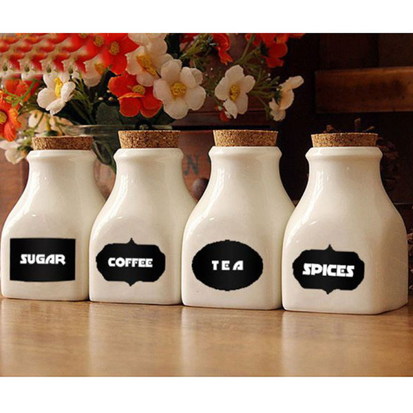 New Arrival 60PCS Wedding Decor Kitchen Jars Blackboard Stickers Chalkboard Lables Irregular Free Shipping Wholesale Retail E5M1 order<$18no