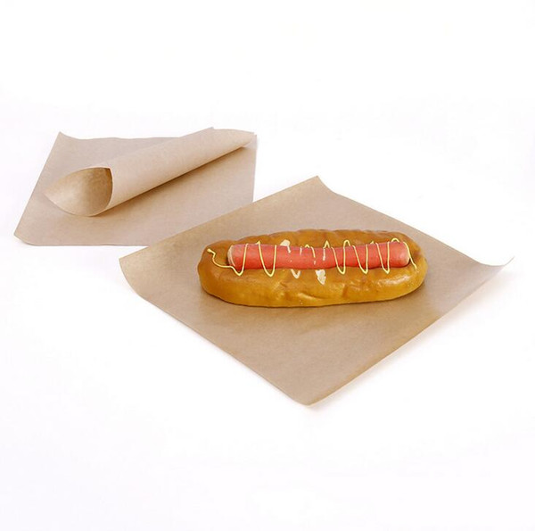 Free shipping 1000pcs Food Packageing Paper Hamburger Packing Paper Kraft Baking Paper