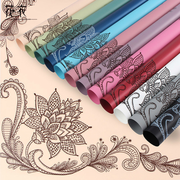 Vintage Lace Flower Gift Wrapping Paper Waterproof Martin Flower Packing Paper Florist Bouquet Decoration Wedding Party 20 haif