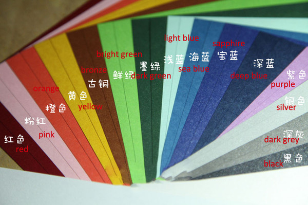 2018 Envelope Photo Paper 100pcs free Shipping A4 Size 21x29.7cm 120gsm Double Surfaces Pearl Paper 16 Colors for Choose, Diy Gift Packing