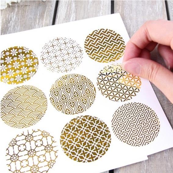 New 90pcs gold design Food Tags Labels Gift Tag Stickers birthday Home Decoration Tag Adhesive Sticker Paper