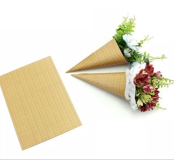 Flower Packaging paper Kraft paper High-grade packaging Handmade Paper Mini bouquet ice cream sweet packaging barrels flowers 160pcs/lot