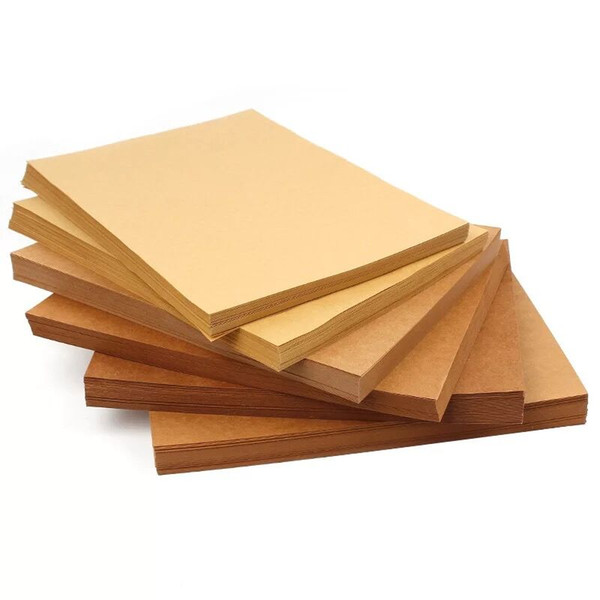 A4 Brown Kraft Paper DIY Handmake Card Making Craft Paper Thick Paperboard Cardboard 70-200gsm 10/20/50pcs High Quality