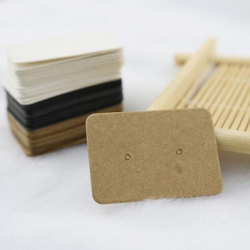 2.5x3.5cm Blank Kraft Paper Ear Studs Card Hang Tag Jewelry Display Earring Favor Marking Garment Prices Label Tags GB401