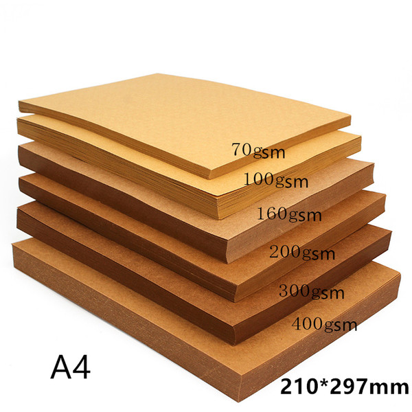 A4 Brown Kraft Paper DIY Handmake Card Making Craft Paper Thick Paperboard Cardboard 70-200gsm