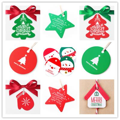 Wholesale stock merry chrismas cards hang tags bookmarks for clothing paper printed gift tags custom hang tags hand work label 50pcs/lot