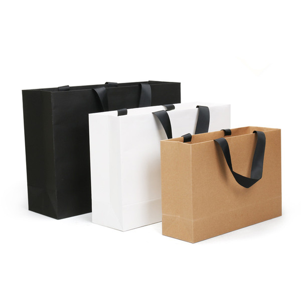 Paper Gift Bag Paper Shopping Bag Wedding Birthday Party Gift Package Bags with Thread Rope 3 Sizes