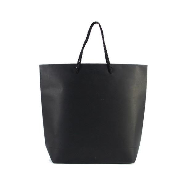 Black Paper Shopping Bag Paper Gift Bag Special Shape Clothes Packing Paper Bag with Handl
8000
es 4 Sizes