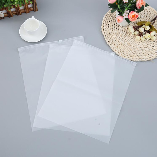 Transparent frosted plastic zipper bag clothing packaging pe clothing zipper bag clothing zipper bag 25*30cm 30*40cm 35*45cm