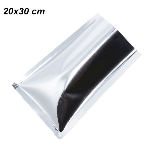 50Pcs 20x30cm Aluminum Foil Heat Seal Vacuum Foil Open Top Food Grade Packing Bags for Dry Food Vacuum Heat Sealing Mylar food Packing Pouch