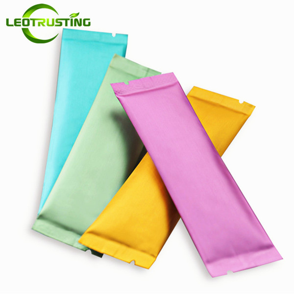 Leotrusting 500pcs/lot 4 Colors 35x150mm Aluminum Foil 12-15g Powder Bag Open Top Oxidation Proof Heat Sealing Pouch Small Powder Foil Bag