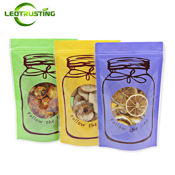 Leotrusting 100pcs/lot 3 Colors Plastic Ziplock Bag Green/Yellow/Purple Oxidation Proof Zipper Pouch Doypack Small Gift Foil Packaging