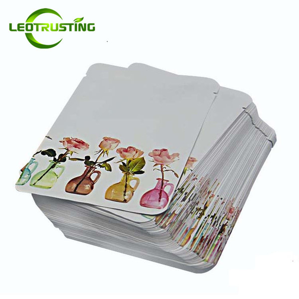 Leotrusting 100pcs/lot Samll Open Top Aluminum Foil Rose Vacuum Bag Resealable Small Heat Sealing Sheet Facial Mask Powder Packaging Bag