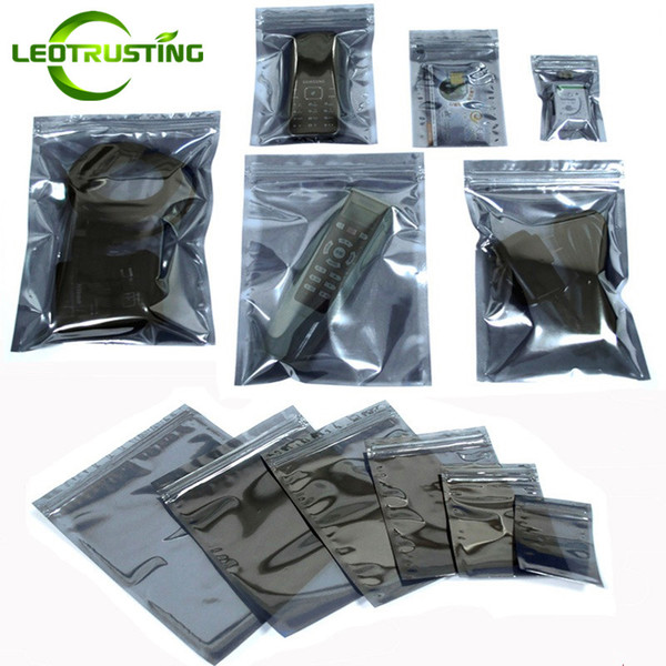 Leotrusting 100pcs/lot Anti-static Ziplock Packing Bag Plastic Anti Static Shielding Bag Hard Disk/Main Board Electrostatic Prevention Bags