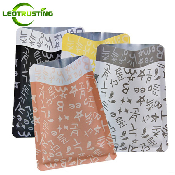 Leotrusting 300pcs/lot Open Top Aluminum Foil Vacuum Bag Resealable Small Heat Sealing Letters Sheet Facial Mask Packaging Bag