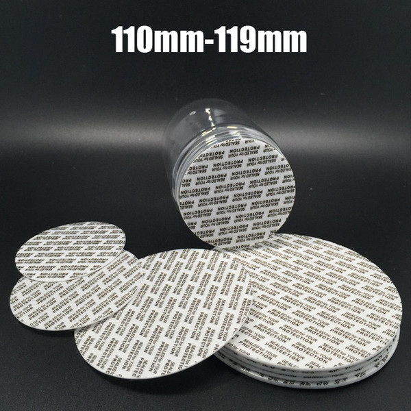 200pcs Size 110mm-119mm Bottle Pressure Sensitive Seals, 115mm 116mm 118mm Self Sticky Bottle Seals, Sticky Sealer, Bottle Air-tighten Seals