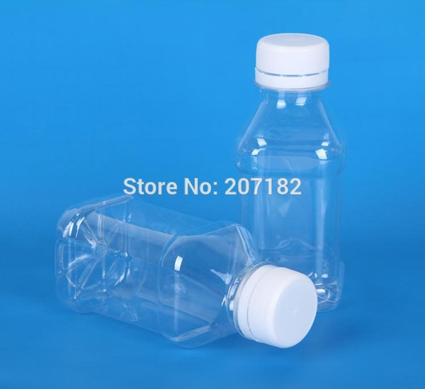 250pcs 100ml Square PET Transparent Safety Cap Food Grade Liquid Bottles, Plastic Bottle---High Transparency