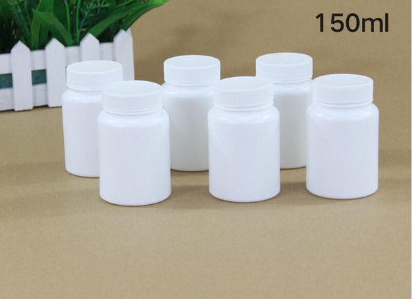 (300pcs/lot) 150ml/150g White HDPE Medical Sample Bottle,Pill Bottle, Capsule Bottle,Plastic Bottle with Aluminum Foil Pad