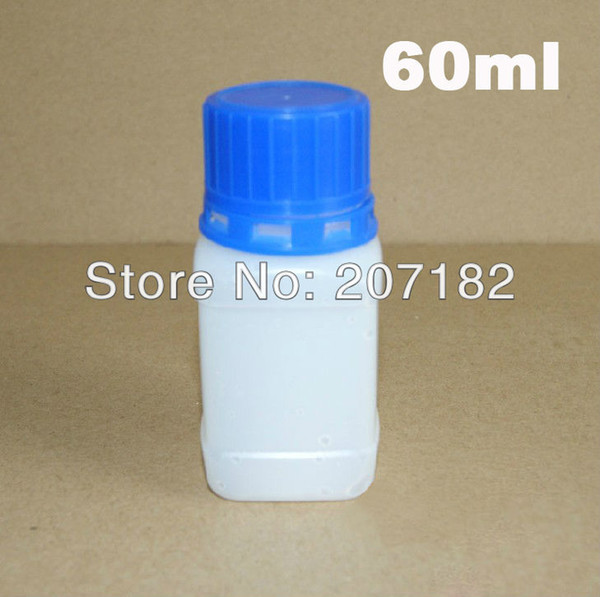 100pcs/lot 60ml/60g Thick Tamperproof Blue Cap Bottle, Plastic Bottle, Liquid Bottle, Sampling Bottle