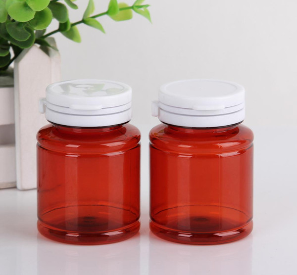 (450pcs/lot) 50ml Brown Color PET Bottle, Chewing Gum Bottle, Pill Bottle, 50g Plastic Bottle ~ Pull Ring Cap