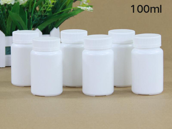 (500pcs/lot) 100ml/100g White HDPE Medical Empty Bottle,Pill Bottle, Capsule Bottle,Plastic Bottle with Aluminum Foil Pad