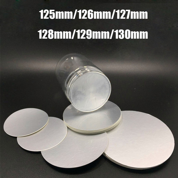 200pcs 125mm/126mm/127mm/128mm/129mm/130mm PE/PET/PP/HDPE/Glass/Acrylic Induction Bottle Cap Seals, Aluminum Foil Seals/Gasket/Pads