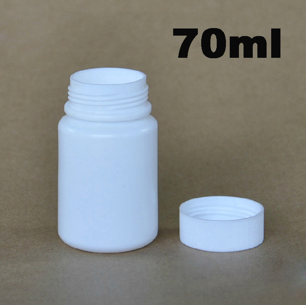 (500pcs/lot) 70ml/70g Round White HDPE Medical Bottle,Capsule Bottle,Sample Bottle,Plastic Bottle with Aluminum Foil Pad