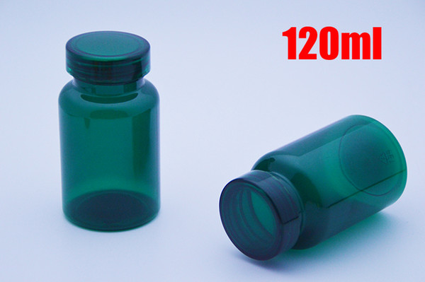 100pcs 120ml Translucent Green PET Plastic Bottles, Food Packing Bottles, Empty Solid Bottles With Pressure Sensitive Seals