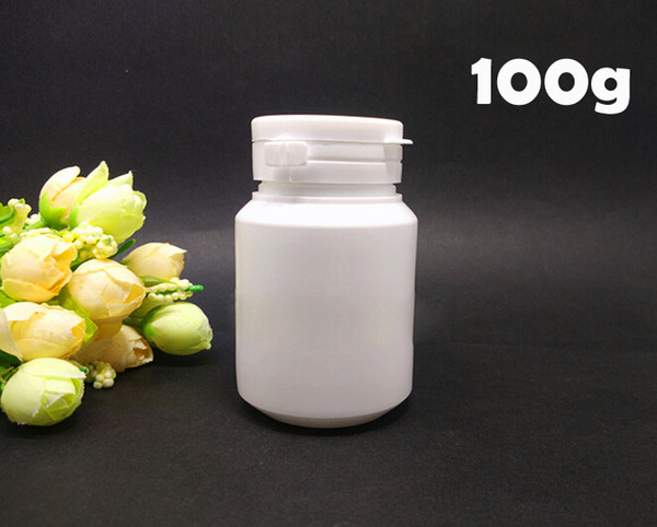 (100pcs/lot) 100ml/100g White Color Medicine Bottle, Pill Bottle, Capsule Bottle, Plastic Bottle---Pull Ring Cap