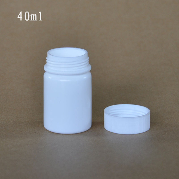 (100pcs/lot) 40ml/40g Round White Color HDPE Bottle,Empty Bottle, Pill Bottle, Powder Bottle,Plastic Bottle