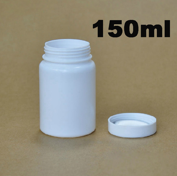 (100pcs/lot) 150ml/150g White HDPE Medical Solid Bottle,Pill Bottle, Capsule Bottle,Plastic Bottle with Aluminum Foil Pad