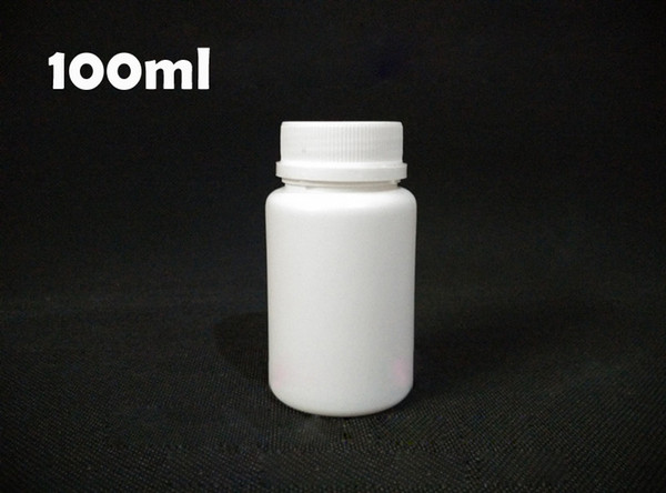 (100pcs/lot) 100g/100ml PE round bottle,medicine bottle,plastic bottle---screw cap with aluminium foil pad