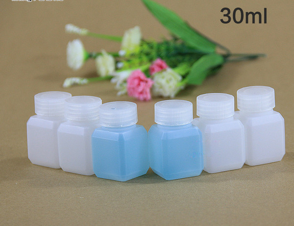 (200pcs/lot) 30ml Thick HDPE Square Bottle, Plastic bottle, Liquid Bottle