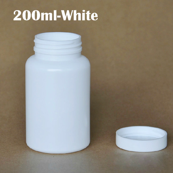 (100pcs/lot) 200ml/200g Thick White HDPE Empty Bottles,Plastic Bottle with Aluminum Foil Pad