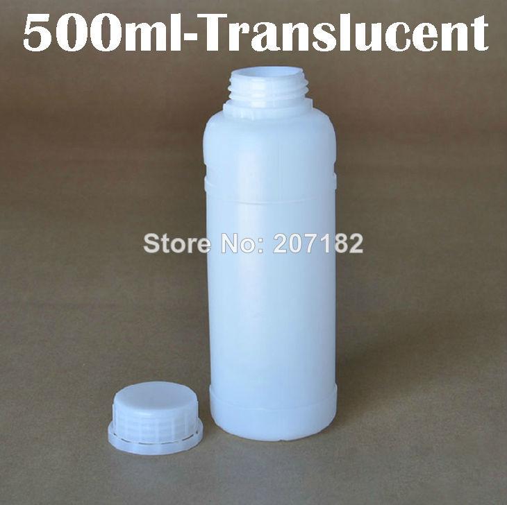 (100pcs/lot) 500ml Translucent Color Thick HDPE Empty Bottle,Packing Bottle,Liquid Bottle,Plastic Bottle with Anti-theft Cap