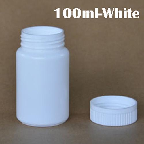 20pcs 100ml White HDPE Bottles, Solid Plastic Bottles, Vitamins Bottle, Packing Bottles with Aluminum Foil Pads