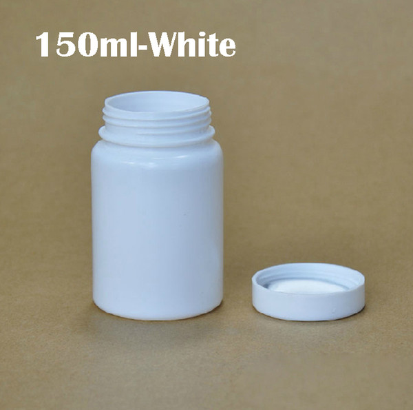 20pcs 150ml White Color HDPE Solid Bottle,Pill Bottle, Empty Bottle,Plastic Bottle with Aluminum Foil Pads