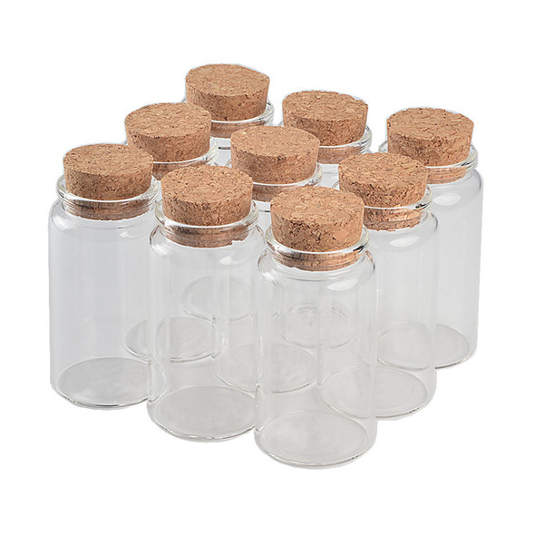 Glass Bottles with Cork jewelry Package for Wedding Gift Wrapping 50ml 80ml 100ml 150ml Empty Jars Bottles Container 6pcs