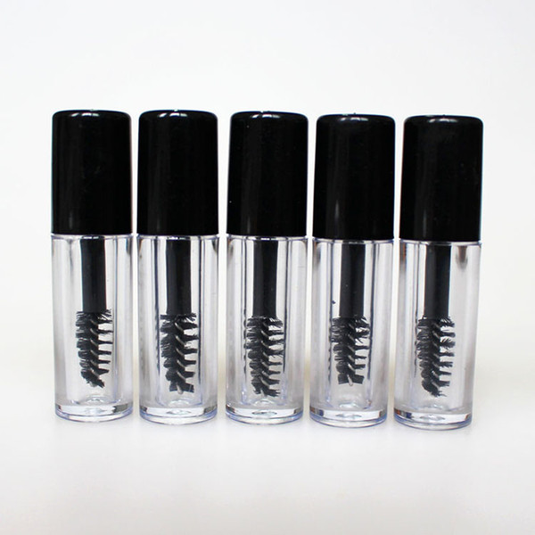 New 50pcs 0.8ml Empty Mascara Tube Eyelash Cream Vial/Liquid Bottle Sample Cosmetic Container with Leakproof Inner Black Cap