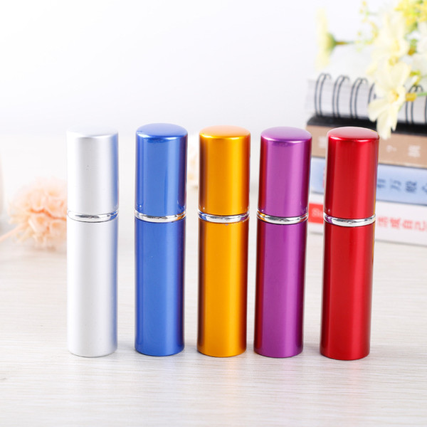 5ml Mini Portable Refillable Perfume Atomizer 5 ml Aluminum Spray Bottle Empty Perfume Bottles Free High quality Colorful