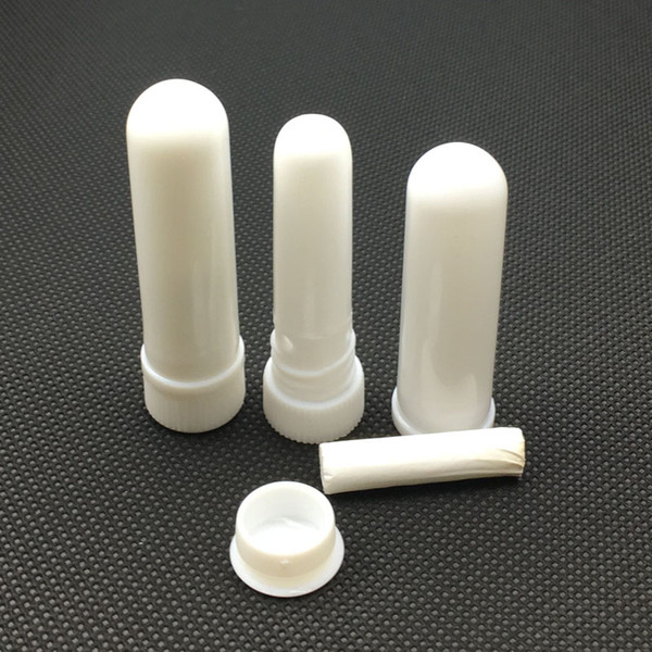 1000sets/lot Hot sale Blank Nasal Inhaler Sticks, Plastic Blank Aroma Nasal Inhalers for DIY essential oil