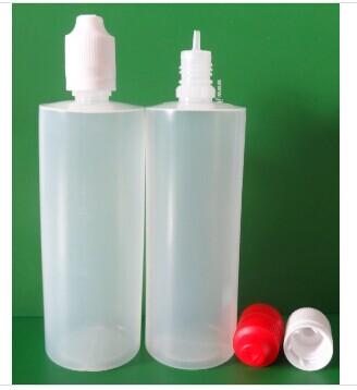 120ML Dropper Bottle with childproof & tamper proof cap and plastic needle tips e cig bottle Used To Stock Most Liquids