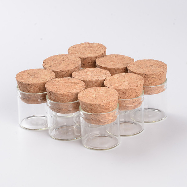 5ml Small Glass Vials Jars Bottle With Corks Stopper Empty Glass Transparent Clear Mason Jars Bottles Wedding Gift 100pcs