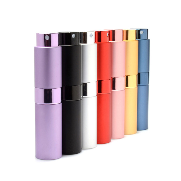 15ml Travel Perfume Bottle Atomizer 7 Colors Parfum Bottles For Spray Scent Pump Case cosmetic containers Portable Mini